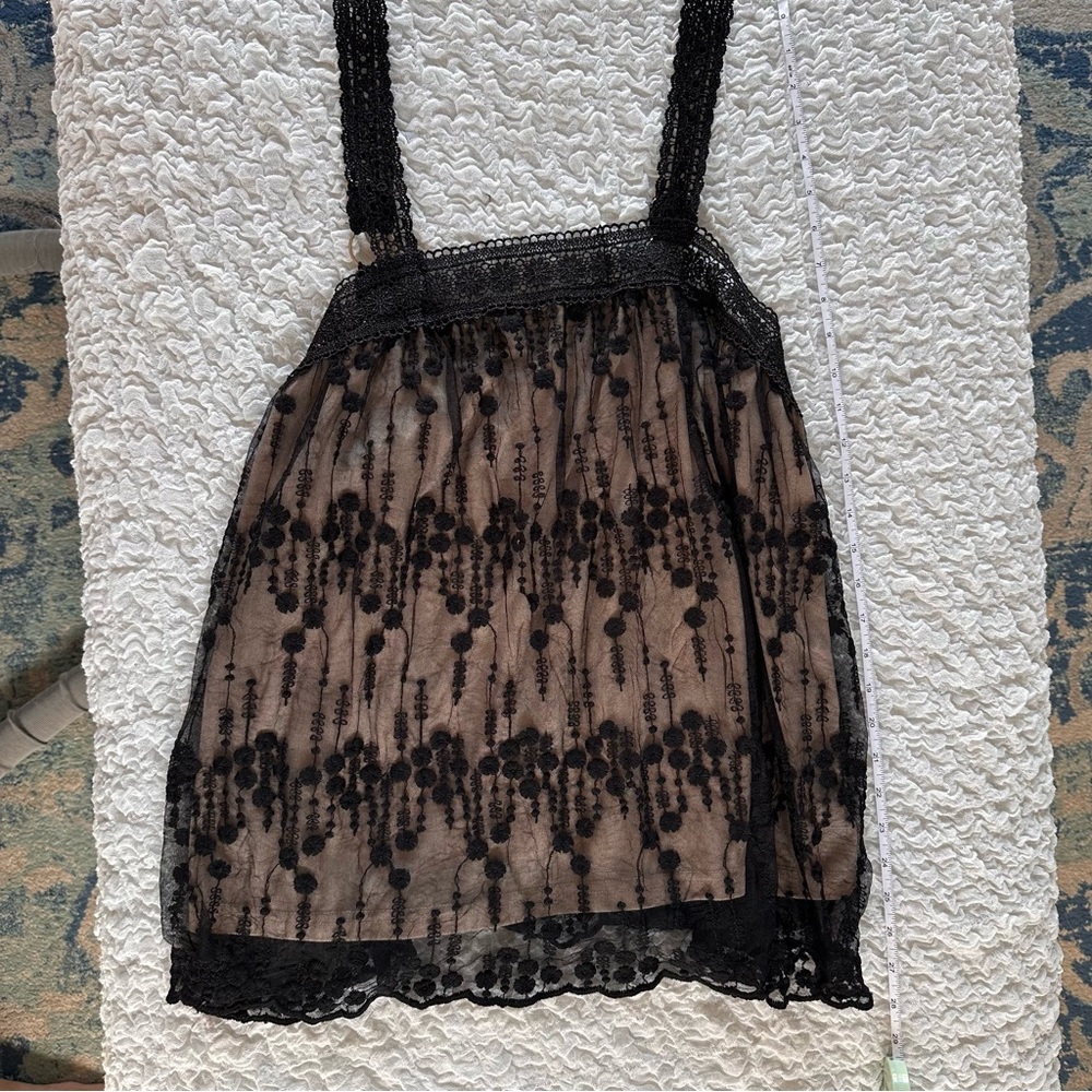 Elegant Black Lace Tank Top